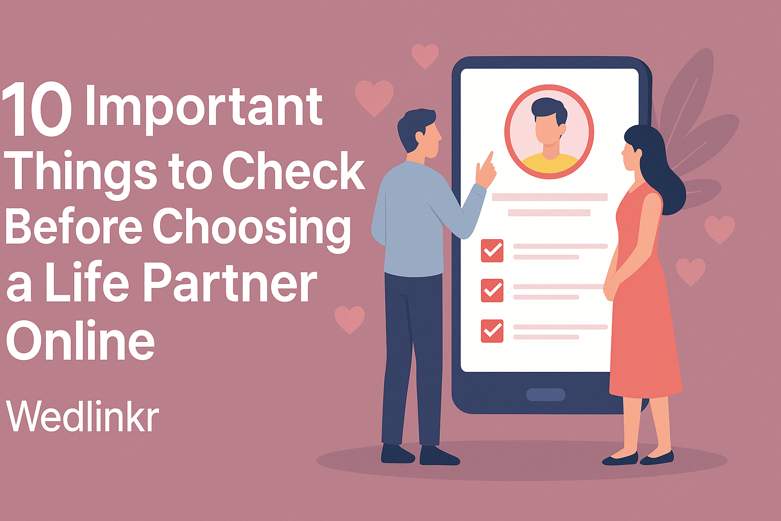 10 Important Things to Check Before Choosing a Life Partner Online